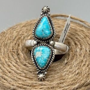 Genuine White Water Adjustable Sterling Silver Ring